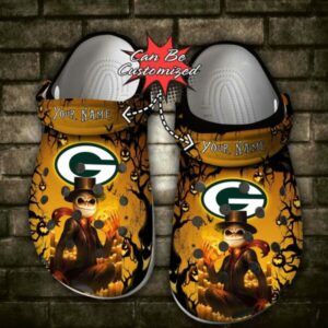 Personalized Green Bay Packers Halloween Crocs Clogs Crocband Shoes