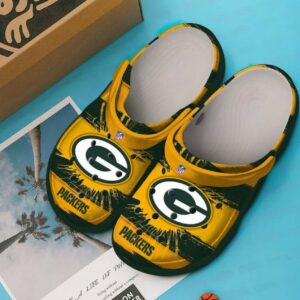 Green Bay Packers Crocband Nfl Crocs Clog Shoes Personalized Crocs Crocband
