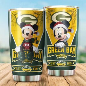 Green Bay Packers Mickey All Over Print 3D Tumbler