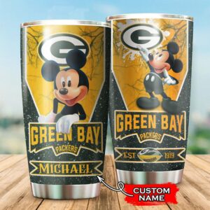 Green Bay Packers Mickey Mouse All Over Print 3D Tumbler