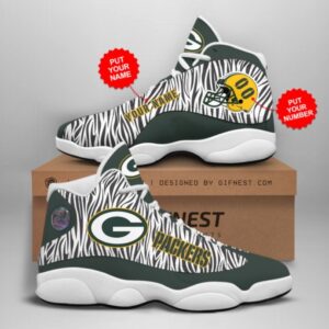 Green Bay Packers NFL Jordan 13 Sneakers Running Shoes