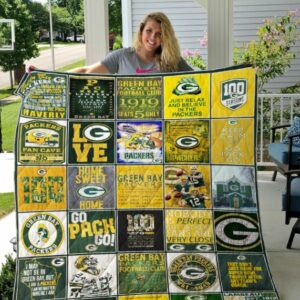 Go Pack Go Green Bay Packers Fan Made Quilt Blanket