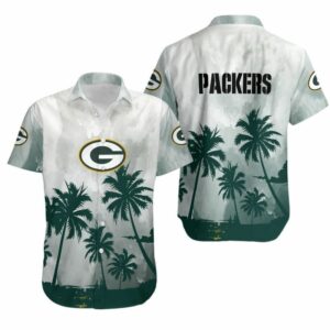 Green Bay Packers Coconut Trees NFL Gift For Fan Hawaiian Graphic Printing