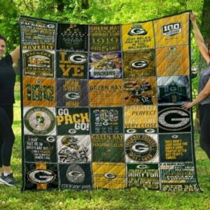 Green Bay Packers Fan Made Quilt Blanket Bedding Set Great Gifts for Family