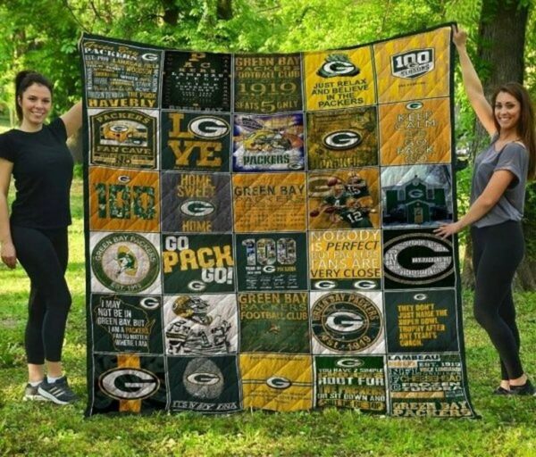 Green Bay Packers Fan Made Quilt Blanket Bedding Set Great Gifts for Family