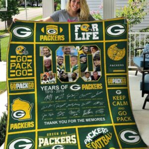 Green Bay Packers Quilt Blanket For Fan 2023