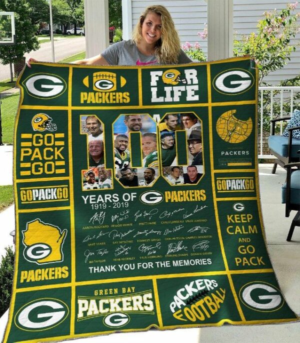 Green Bay Packers Quilt Blanket For Fan 2023