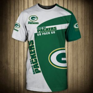 Green Bay Packers T-shirt 3D Go Packers Go Short Sleeve