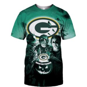 Green Bay Packers T-shirt Halloween Horror Night Gift For Fan
