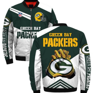 Green Bay Packers bomber jacket winter coat gift for men