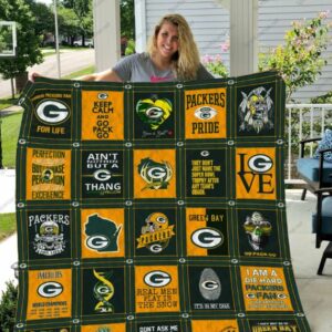 Sports Green Bay Packers Go Pack Go Quilt Blanket Bedding Set
