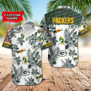 Green Bay Packers Hawaiian Button Up Shirt 2023