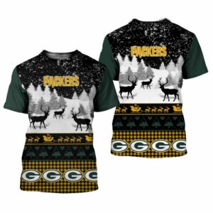 Green Bay Packers Casual Christmas T-Shirt