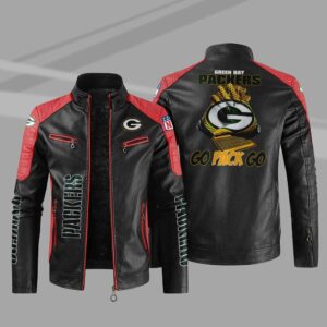 Green Bay Packers Leather Jacket Go Pack Go Cool Style