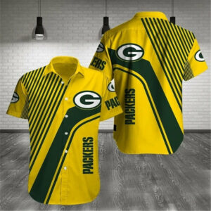 Green Bay Packers Stripes Casual Shirt